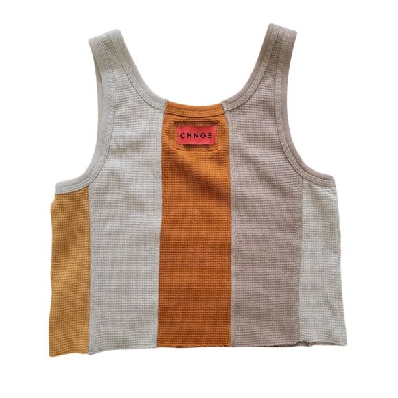 CHNGE Set of 3 Organic Cotton Ribbed Crop Tank Tops Women's Sz M - Picture 8 of 10